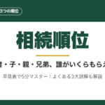 相続順位の早見表｜配偶者・子・親・兄弟、誰がいくらもらえる？